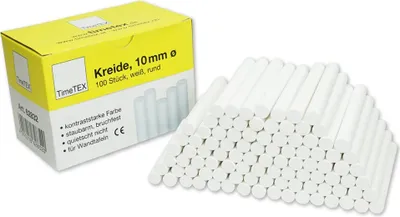 Produktbild von TimeTEX Kreide 10 mm ø, weiß, im 100-er Pack
