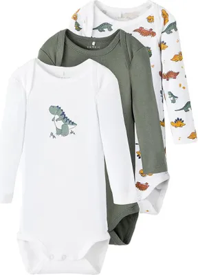 Produktbild von Name It 13206293, Spielanzug, Unisex, Muster, Mehrfarbig, Langärmlig, Maschinenwäsche