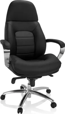 Produktbild von hjh OFFICE XXL Drehstuhl BRENTON XXL Bürostuhl gepolstert bis 160 kg belastbar mit Armlehnen Kunstleder für Büro, Zuhause