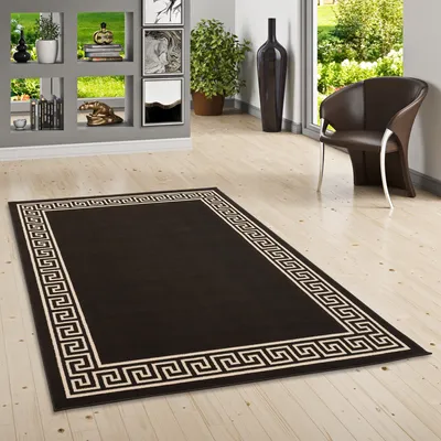 Produktbild von Teppich Trendline Dunkelbraun Römisch Bordüre, Größe:120x170 cm