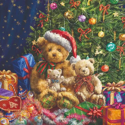Produktbild von Servietten 33x33 cm - X-Mas bears