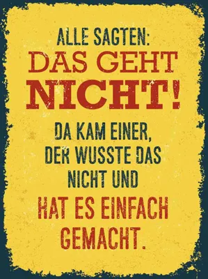 Produktbild von vianmo Holzschild 40x30 cm alle sagten das geht nicht da kam