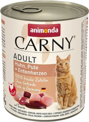 Immagine prodotto di Animonda Carny Adult Pollo, Tacchino & Cuori d'Anatra 800gx6
