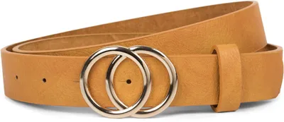 Produktbild von styleBREAKER Damen Gürtel 3 cm | Glänzende Ringschnalle in Gold oder Silber | Verstellbarer Taillengürtel & Hüftgürtel | Glattes Kunstleder für Kleider & Jeans