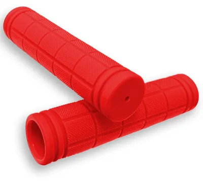 Obrázek produktu pro Ergonomické gripy na kolo. Měkká guma, protiskluzové, červené, 120 mm, průměr 20-22 mm