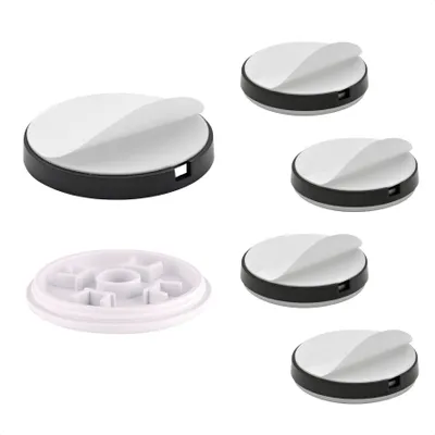 Produktbild von WAGNER QuickClick® Kunststoffgleiter HYPER - 4er-Set zum Kleben, 4x Basis + 4x Gleiteinsatz Ø 50 mm, DE Ware - 15831100