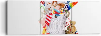 Produktbild von Bild auf Leinwand - Leinwandbild - Spielzeug Kinder Spaß Freunde - 90x30cm - Wand Bild - Wanddeko - Leinwanddruck - Bilder - Kunstdruck - Wanddekoration - Leinwand bilder - Wandkunst - CA90x30-3197