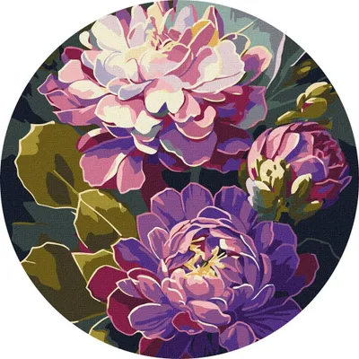Image de Peinture par numéros - Fleurs exquises 26cm