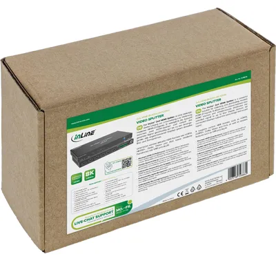 Obrázok produktu pre InLine 57887D, HDMI, 4x HDMI, 7680 x 4320 px, Čierna, Kov, 12 bit