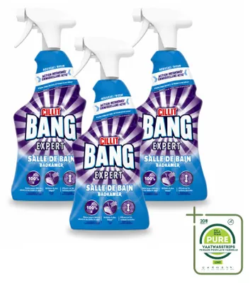 Produktbild von 3 x Cillit Bang Badreiniger Expert Spray - 750 ml - Großpackung - 3 Stücke