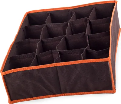 Obrázek produktu pro Verk 01620_BR Organizer do zásuvky na prádlo s 16 přihrádkami tmavě, hnědý