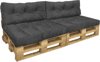 Produktbild von VOUNOT® Palettenkissen 4er Set für Indoor und Outdoor, Palettenpolster Wasserdicht Palettensofa, Grau
