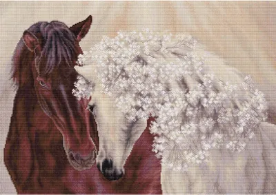 Productafbeelding van Stikset kruissteek Luca-S "Het perfecte paar", met telpatroon, zelf te maken, 45x32 cm