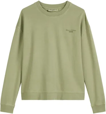 Produktbild von Marc OߴPolo Denim Damen Sweatshirt aus Baumwolle mit Logo-Print, Grün (Green