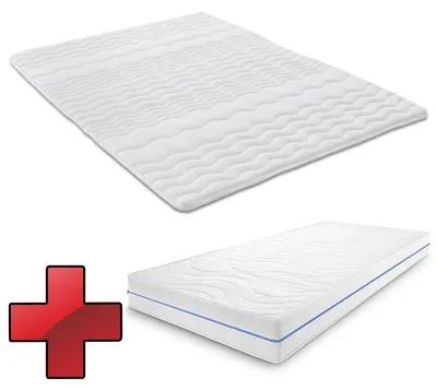 Zdjęcie produktu dla Ergonomiczny materac 90 x 200 cm, 7 stref, Supportho Premium, wysokość 18 cm, twardość H2/H3 + nakładka na materac / materac 90 x 200 cm