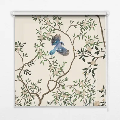 Produktbild von Seitenzug-Rollo Fensterrollo Jalousie - Thermo-Rollo Verdunkelungsrollo - 100x180 cm - Vögel auf einem Baum