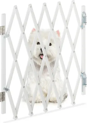 Image de Barrière coulissante pour chiens, blanche RD45279
