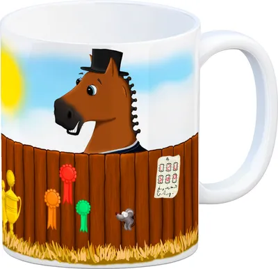 Produktbild von Kaffeebecher mit Dressurpferd Motiv Kaffeetasse Tasse