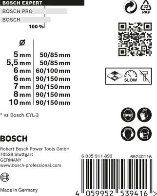 Productafbeelding van BOSCH 2608900648 BOSCH EXPERT CYL-9 MultiConstruction Mehrzweckbohrer-Set, 7-teilig