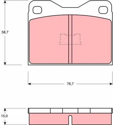 Produktbild von TRW Bremsbeläge Satz Vorne passend für PEUGEOT 305 I (581A) GDB159