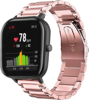 Produktbild von Strap-it Xiaomi Amazfit GTS Stahlarmband (Rosa)