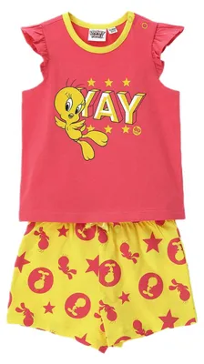 Image de Ensemble t-shirt et short "Tweety" pour filles, marque Original Marines, taille 74