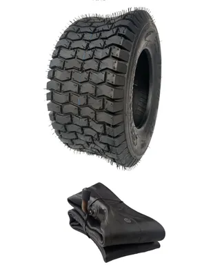 Produktbild von 1x Schlauch + 1x 13x5.00-6 LG01 Rasenmäherreifen 13 x 5 - 6 13 x 5.00 - 6 Rasenreifen Reifen für Aufsitzmäher Rasentraktor Rasenmäher 13x5-6 Mantel Reifenmantel