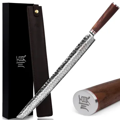 Sakimaru Yanagiba 430 mm, Walnussgriff, Lederscheide