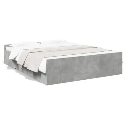 Immagine prodotto di vidaXL Struttura letto con cassetti grigio cemento 140x200 cm materiale legno