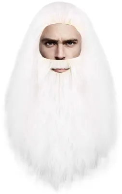 Productafbeelding van Lange Tovernaar Periode Perkamenten Haar met Baard voor Cosplay