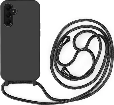 Produktbild von Handykette für Samsung Galaxy A05s Hanyhülle mit Band Hülle mit Kodel Smartphone Halskette in Schwarz