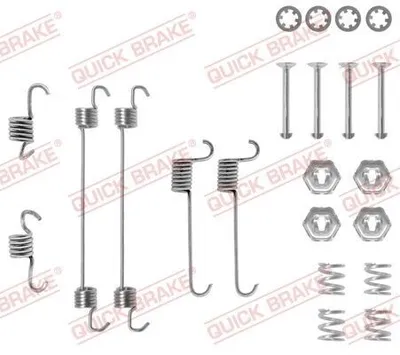 Produktbild von QUICK BRAKE Zubehörsatz Bremsbacken 105-0650 Hinten passend für PEUGEOT 106 I (1A, 1C)