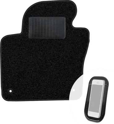 Produktbild von moto-MOLTICO Fahrer Fußmatte Auto Velours Fahrerseite Autoteppiche Schwarz Fahrermatte 1-teilig passend für VW Tiguan I 2007-2015