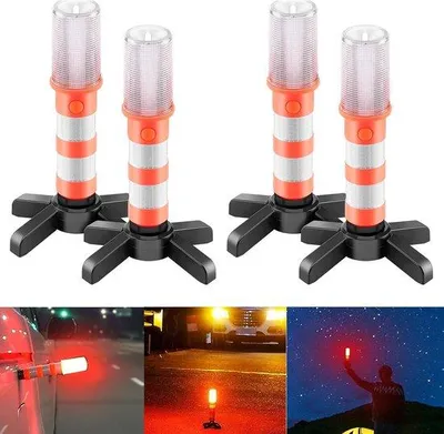 Image de Kit de signalisation routière à LED avec projecteur de sécurité et gyrophare