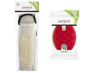 Obrázek produktu pro Zansot Peeling na záda s egyptskou lufou + Oboustranná oválná tělová houba