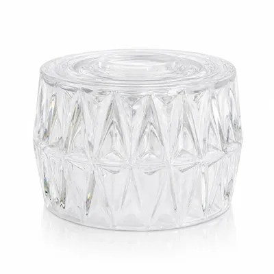 Produktbild von Lampenglas klar facettiert Ø 14 cm – Ersatzglas in Kristalloptik | Öffnung 43 mm - Glasschirm E27 Hängeleuchte Deckenleuchte