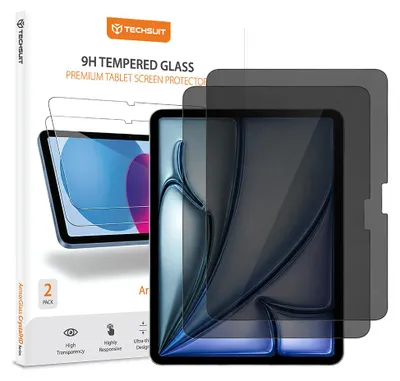 Produktbild von Techsuit - ArmorGlass CrystalHD 2er-Pack, Schutzglas für iPad Air 11 (2024) / Air 11 (2025) / Air 11 (2026) - Schwarz