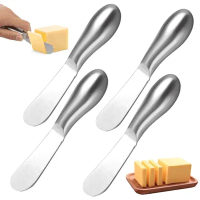 Buttermesser-Set 4er, Edelstahl, 13,5 cm, Butterstreicher, Jammesser