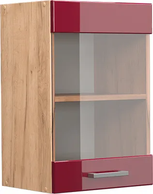 Obrázek produktu pro Skleněná kuchyňská skříňka Vicco R-Line Červená vysoký lesk 40 cm, Model 37142