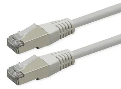 Produktbild von ROLINE Patchkabel Cat.6 (Class E), PoE, S/FTP (PiMF), weiß, 10 m