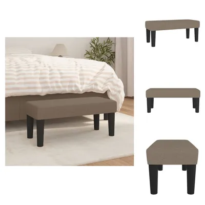 Image de vidaXL Banc Taupe 70x30x30 cm Tissu - Bancs