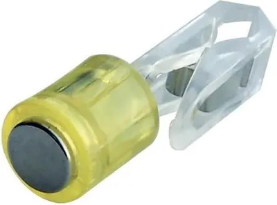 Produktbild von Magnet Power Zylinder + Klammer 14x44mm VE=3 Stück kristallgelb