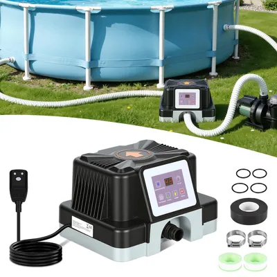 Produktbild von Izrielar Poolheizung Schwimmbadwärmetauscher Pool-Heizung für Pools Wärmetauscher 3KW