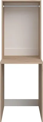 Produktbild von Möbel für Waschmaschine mit Kleiderstange - Holzfarben hell - 65 x 184 cm - ERKANO