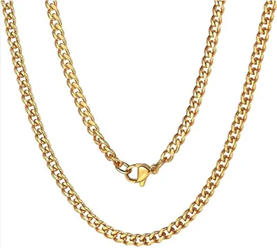 Produktbild von Jumada's – Goldene kubanische Gliederkette für Männer – 5 mm dicke Glieder – perfektes Valentinstagsgeschenk für Männer – Gliederkette – Männergeschenke zum Valentinstag
