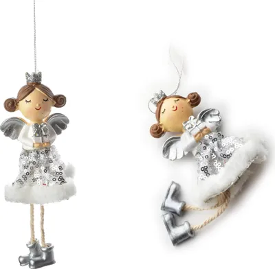 Produktbild von Weihnachtshänger Santa Lila 18x7cm – Festlicher Baumschmuck
