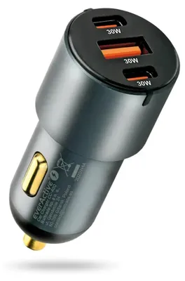 Immagine prodotto di Caricabatterie per auto Everactive Cc-40Q con porta USB QC3.0 e 2 porte USB-C PD da 60W