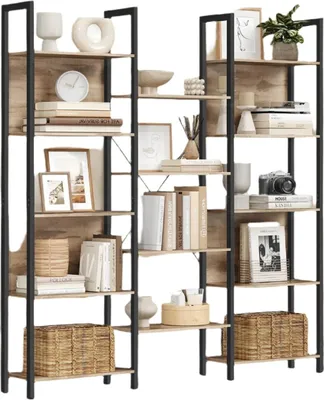 Produktbild von Bücherregal – Standregal – 14 Regale – Metallrahmen – platzsparend – 24 x 158 x 166 cm