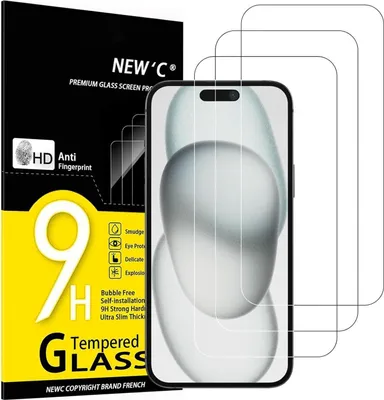 Immagine prodotto di NEW'C blindato vetro protettivo iPhone 16 Plus 15 Pro Max 15 Plus 6,7 pollici 9H durezza HD protezione dello schermo