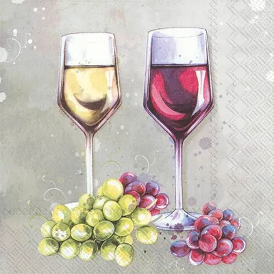 Produktbild von RED AND WHITE WINE Lunch-Servietten L 871400
